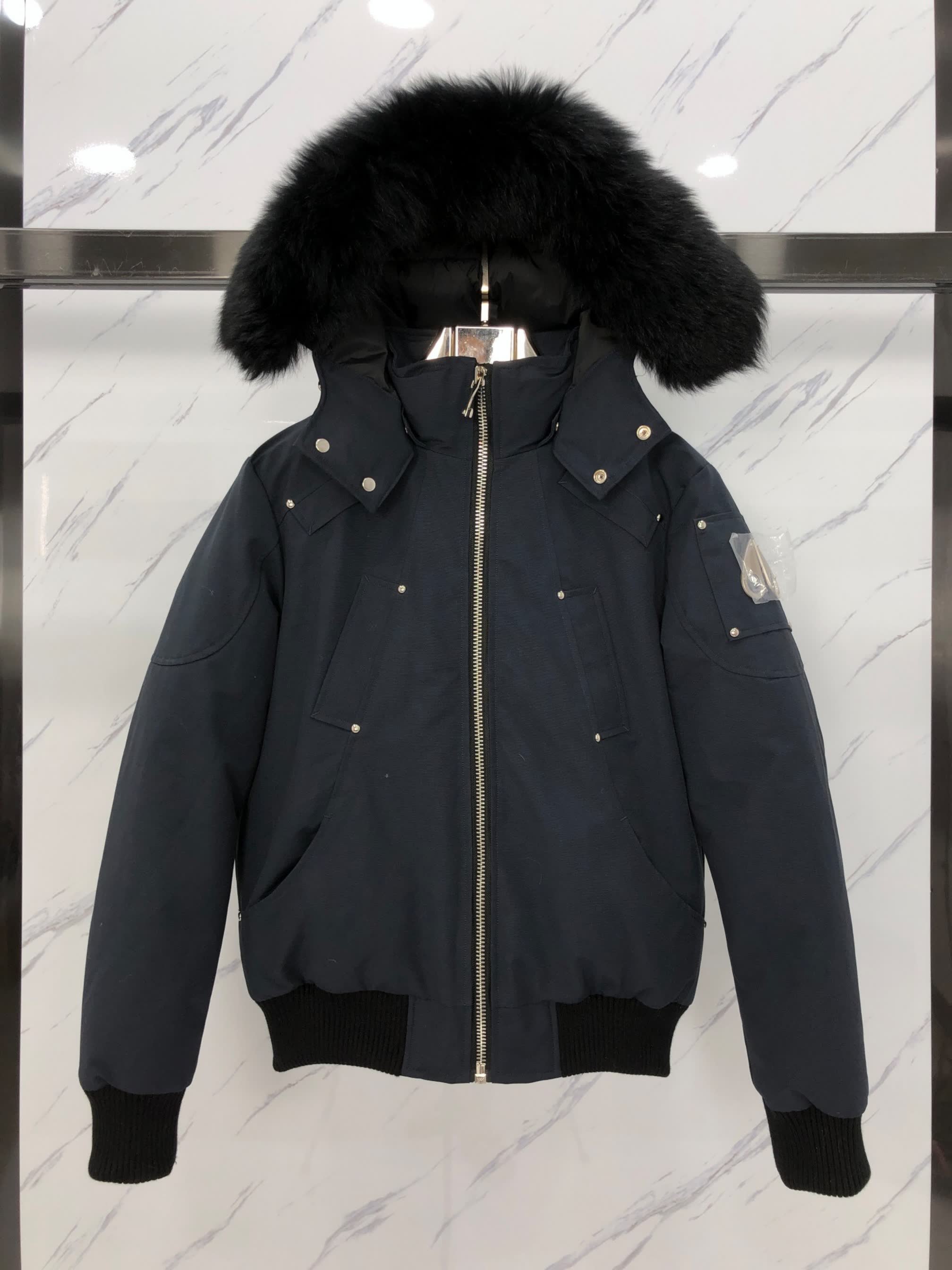 Moose Knuckles Hooded Bomber Jacket Moose Knuckles Hooded Bomber Jacket